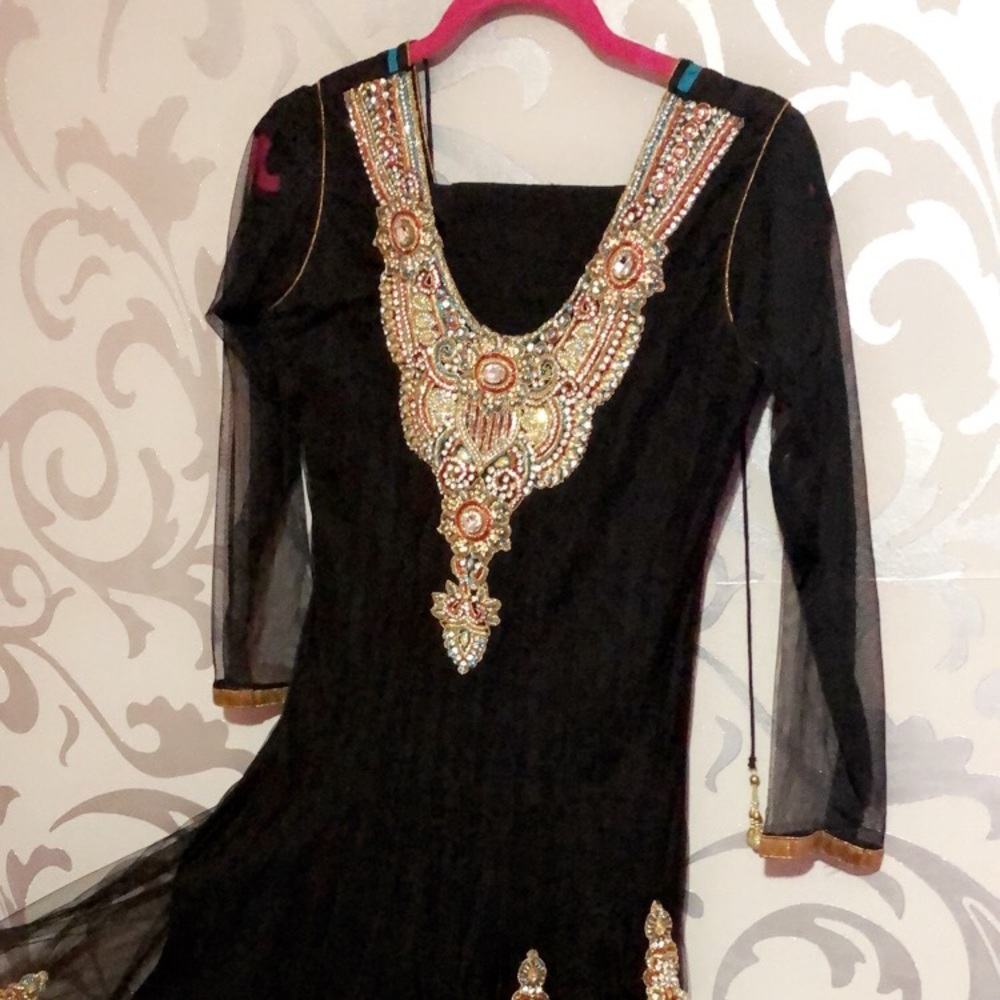 Indian Pakistani wedding partyeid flare gown dress